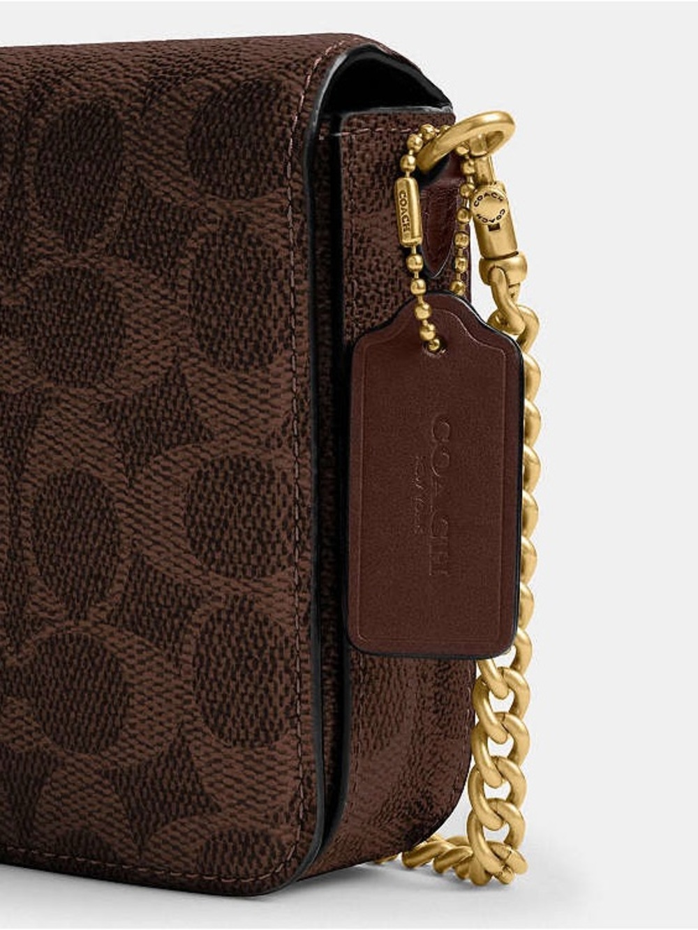NWT Coach Mila Signature Canvas Crossbody Bag | Brass/Maple | Removable Strap - Picture 7 of 10